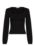 Rudina Puff Sleeve Top Tops T-shirts & Tops Long-sleeved Black Bubbler...