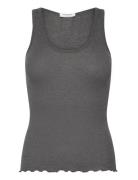 Wool Top Tops T-shirts & Tops Sleeveless Grey Rosemunde