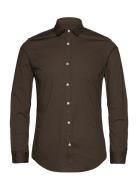 Essential Poplin Solid Tops Shirts Casual Brown Scotch & Soda