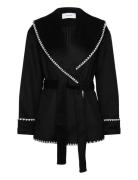 Yara Shawl Collar Wool Blend Jacket Ulljakke Jakke Black Bubbleroom