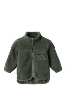 Nmmmall Teddy Jacket Outerwear Fleece Outerwear Fleece Jackets Green N...