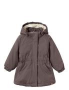 Nmfgerda Padded Long Jacket Fo Lil Fôret Jakke Grey Lil'Atelier