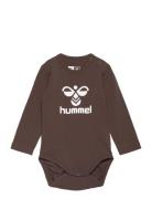 Hmlflips Body L/S Langermet Bodysuit Brown Hummel