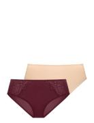 Lorena-2Pp Hipster Classic Hipstertruse Undertøy Burgundy Dorina