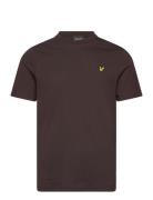 Plain T-Shirt Tops T-shirts Short-sleeved Brown Lyle & Scott