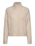 Ihmylle Ls5 Tops Knitwear Turtleneck Beige ICHI