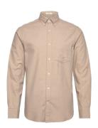 Reg Flannel Melange Shirt Tops Shirts Casual Beige GANT