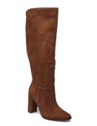 Artizan Suede Tall Boot Høye Støvletter Brown Lauren Ralph Lauren