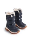 Winterboot Airy Tex Vinterstøvletter Med Borrelås Navy Wheat