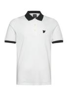 Tonal Ringer Polo Shirt Tops Polos Short-sleeved White Lyle & Scott