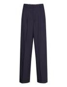 Wool-Blend Wide-Leg Pant Bottoms Trousers Wide Leg Navy Polo Ralph Lau...