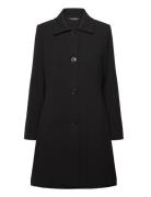 Crepe Coat Tynn Kåpe Black Lauren Ralph Lauren