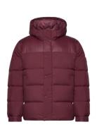 Mix Down Hooded Puffer Jacket Fôret Jakke Red Tommy Hilfiger