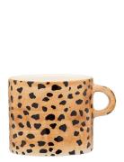 Leopard Mug Home Tableware Cups & Mugs Tea Cups Brown Anna + Nina