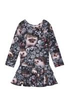 Print Frilla Dress Dresses & Skirts Dresses Casual Dresses Long-sleeve...