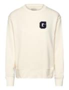 G Badge C-Neck Sweat Tops Sweat-shirts & Hoodies Sweat-shirts Cream GA...