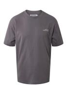 Tee W/Back Print Tops T-shirts Short-sleeved Grey Hound