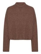 Aperto Turtle Sweater Tops Knitwear Jumpers Brown Hope