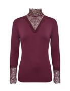 Sc-Marica Tops T-shirts & Tops Long-sleeved Burgundy Soyaconcept