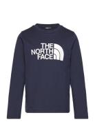 Teen Easy Ls Tee Tops T-shirts Long-sleeved T-shirts Navy The North Fa...