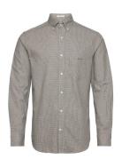 Reg Houndstooth Wool Flannel Shirt Tops Shirts Casual Beige GANT