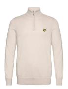 Cotton Merino Quarter Zip Jumper Tops Knitwear Half Zip Jumpers Cream ...