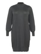 Kclini Knit Dress Knelang Kjole Black Kaffe Curve