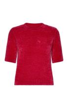 Mierapw Pu Tops Knitwear Jumpers Red Part Two