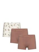 Boxers 3-Pack Night & Underwear Underwear Underpants Brown CeLaVi