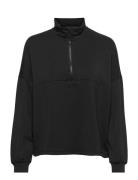 Black Comfy Half Zip Tops Sweat-shirts & Hoodies Sweat-shirts Black Ai...