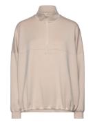 Comfy Modal Half Zip Tops Sweat-shirts & Hoodies Sweat-shirts Beige Ai...