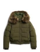 Everest Hooded Bomber Jkt Fôret Jakke Khaki Green Superdry