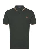 Twin Tipped Fp Shirt Tops Polos Short-sleeved Green Fred Perry