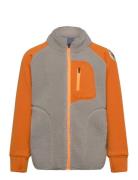 Fleece Jacket Outerwear Fleece Outerwear Fleece Jackets Grey Color Kid...