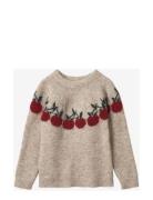 Star Apple Pullover Tops Knitwear Pullovers Cream Fliink