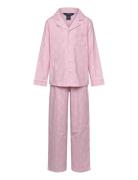 S6-Sleepwear Pant Set Pyjamas Sett Pink Polo Ralph Lauren