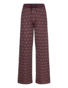 Jacquard Knitted Trousers Bottoms Trousers Wide Leg Burgundy Scotch & ...