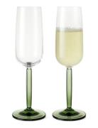 Hammershøi Champagneglas 24 Cl Grøn 2 Stk. Home Tableware Glass Champa...