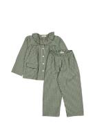 Pajama Frill Set Pyjamas Sett Green MarMar Copenhagen