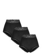 Brief High Emelie Lace 3 Pack Truse Brief Truse Black Lindex