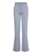 Fine Knit Flared Pants Bottoms Trousers Flared Blue Davida Cashmere