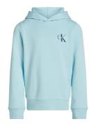 Small Monogram Hoodie Tops Sweat-shirts & Hoodies Hoodies Blue Calvin ...