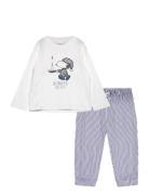 Long Snoopy Pyjama Pyjamas Sett White Mango