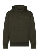 Tipped Hooded Sweatsh Tops Sweat-shirts & Hoodies Hoodies Khaki Green ...