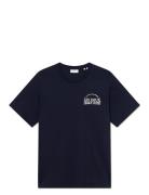 Legacy Court T-Shirt Tops T-shirts Short-sleeved Navy Les Deux