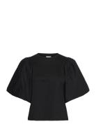 Vidaya 2/4 O-Neck Top Tops T-shirts & Tops Short-sleeved Black Vila