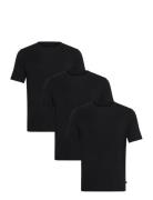 Tshirt Rn 3P Bamboo Tops T-shirts Short-sleeved Black BOSS