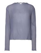 Simple Longsleeve Dove Blue Tops T-shirts & Tops Long-sleeved Blue Hop...