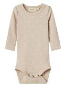 Nbfgago Ls Slim Body Lil Noos Bodies Long-sleeved Beige Lil'Atelier