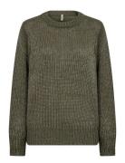 Sc-Nalikka Tops Knitwear Jumpers Khaki Green Soyaconcept